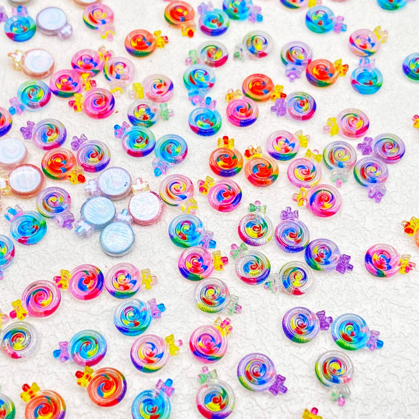 Mini Rainbow Lollipops