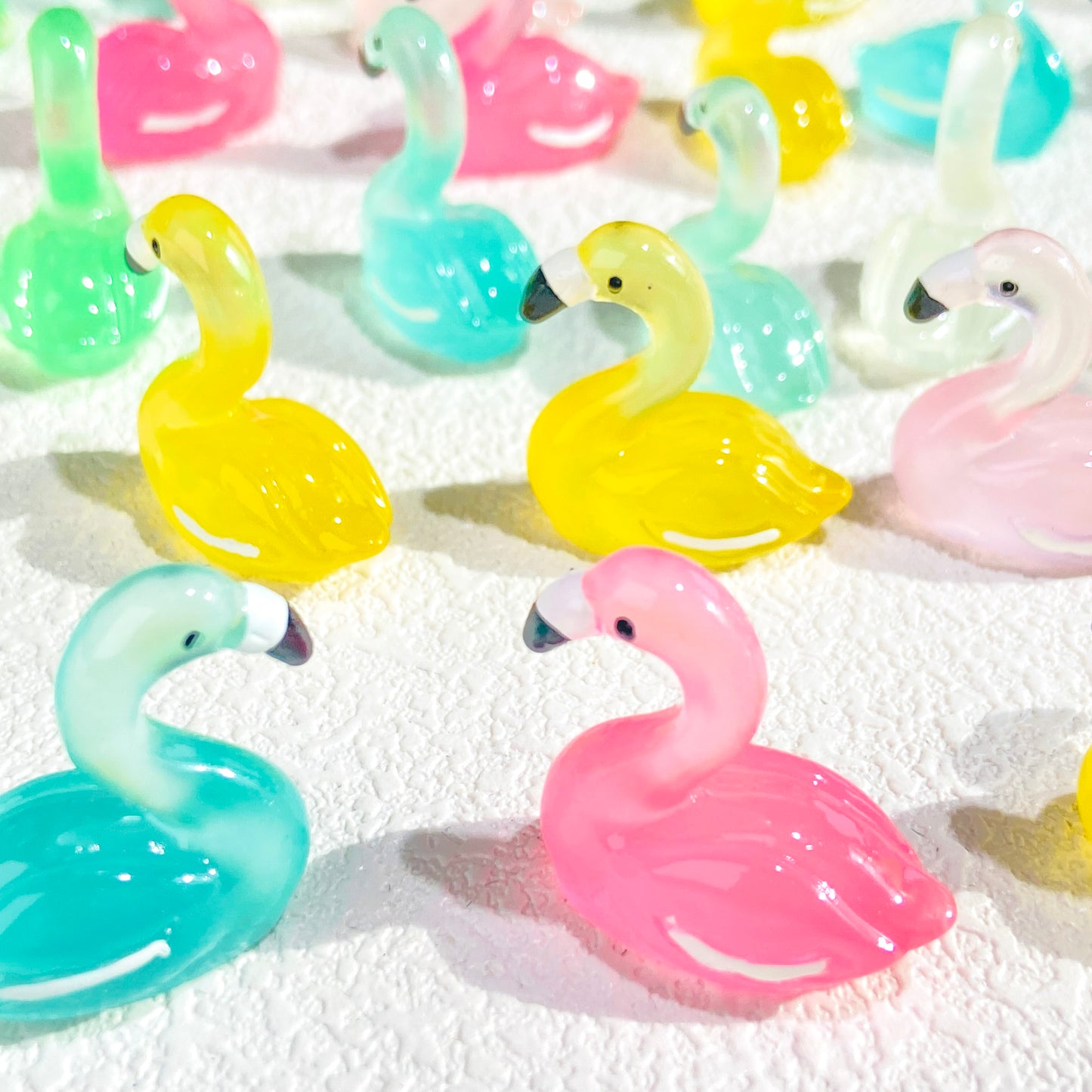 Luminous Flamingo  Resin DIY Charms