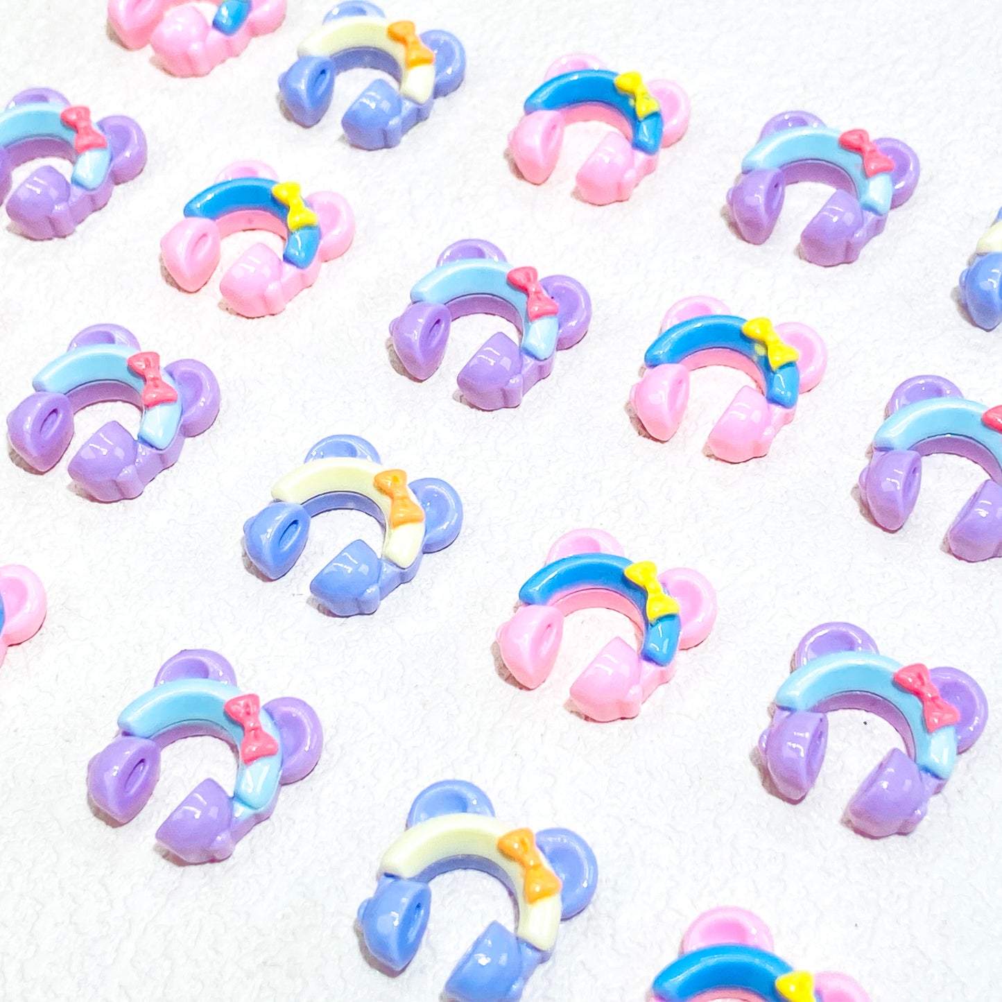 Colorful Bear Earphone Resin DIY Charms