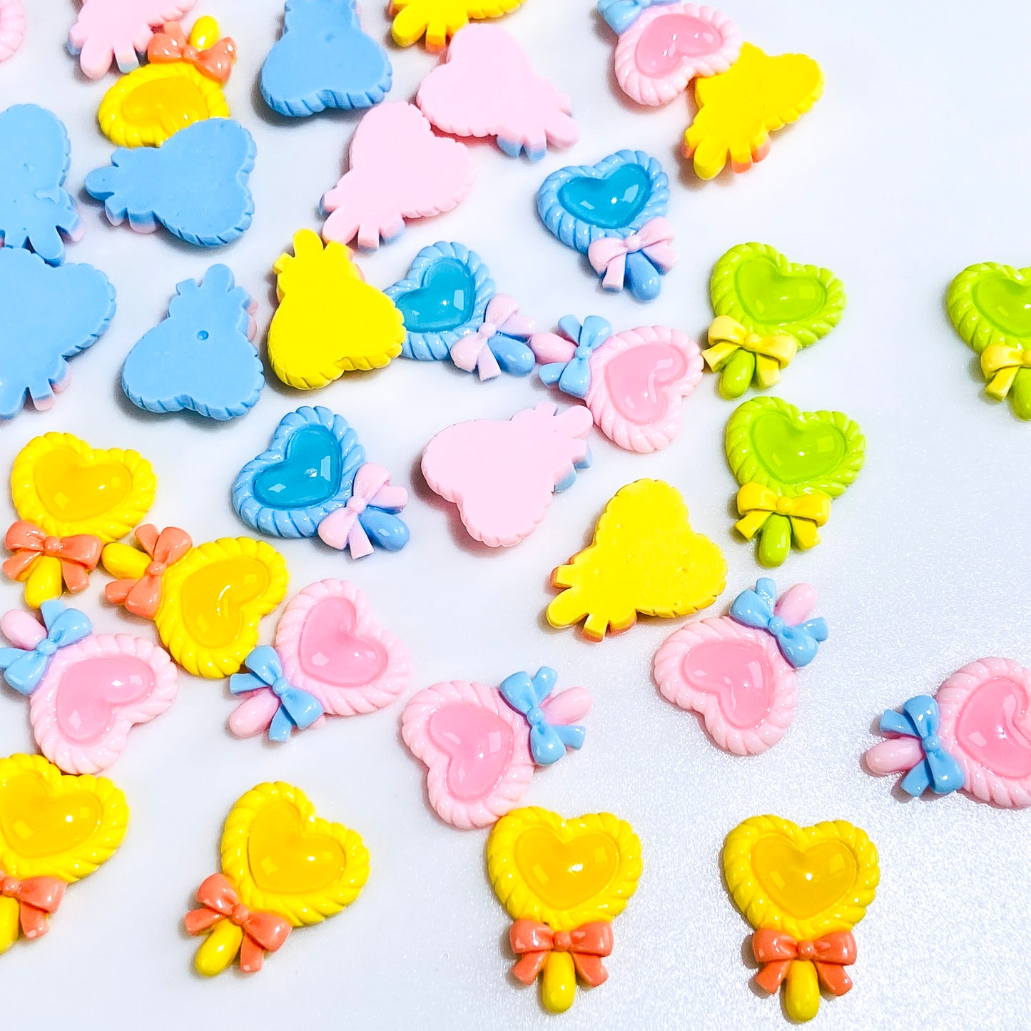 Heart Candy Lollipop Resin DIY Charms