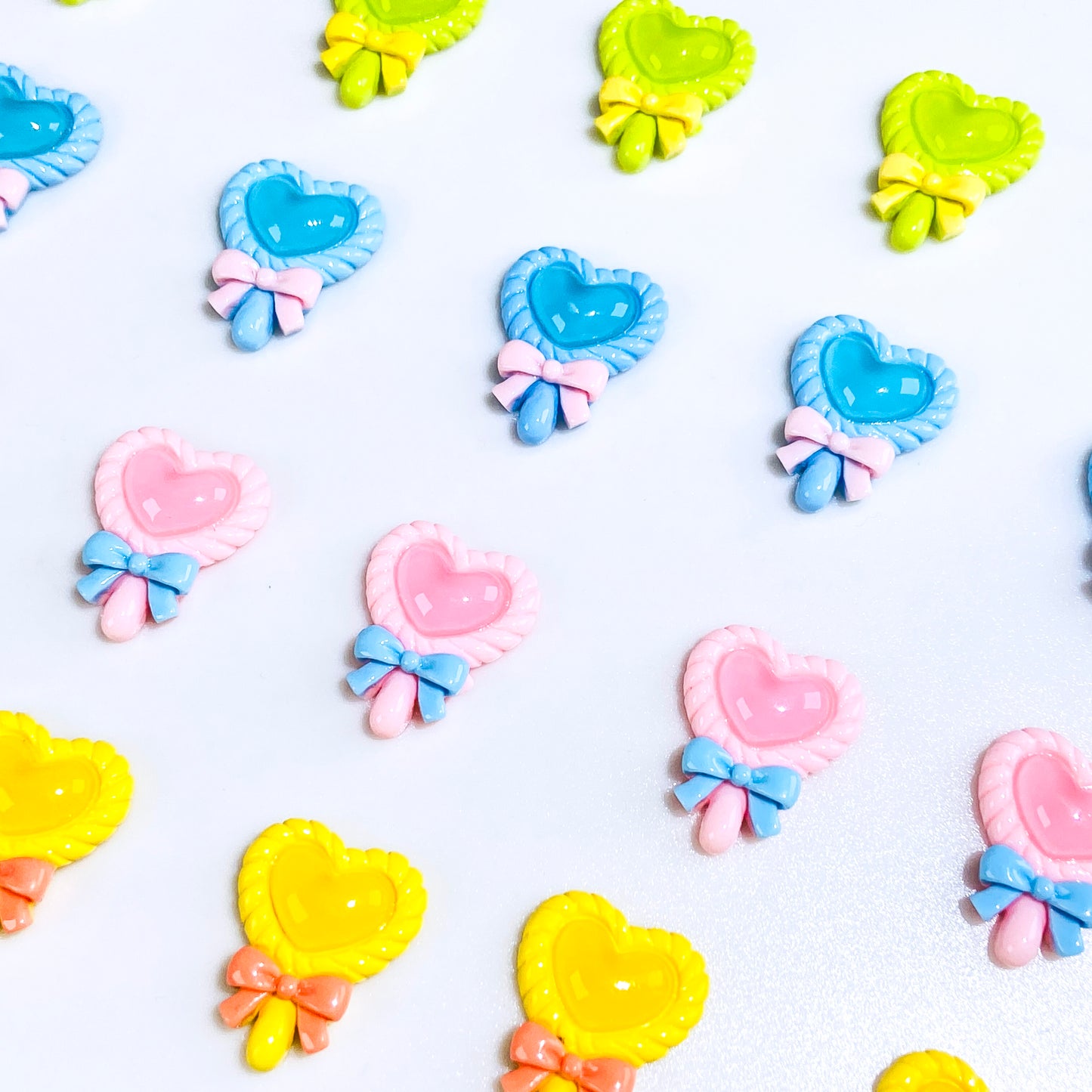 Heart Candy Lollipop Resin DIY Charms