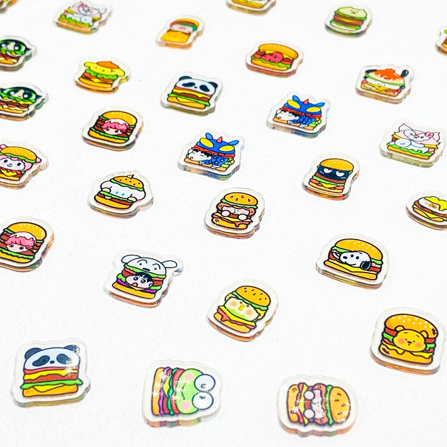 Acylic cartoon slices Resin DIY Charms