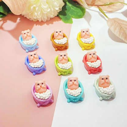Piggy In The Tub Resin DIY Charms