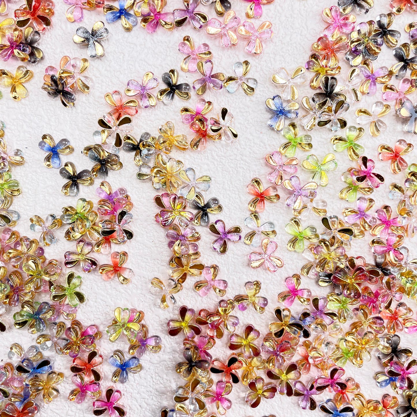 Metallic Pinwheel Flower Resin Charm