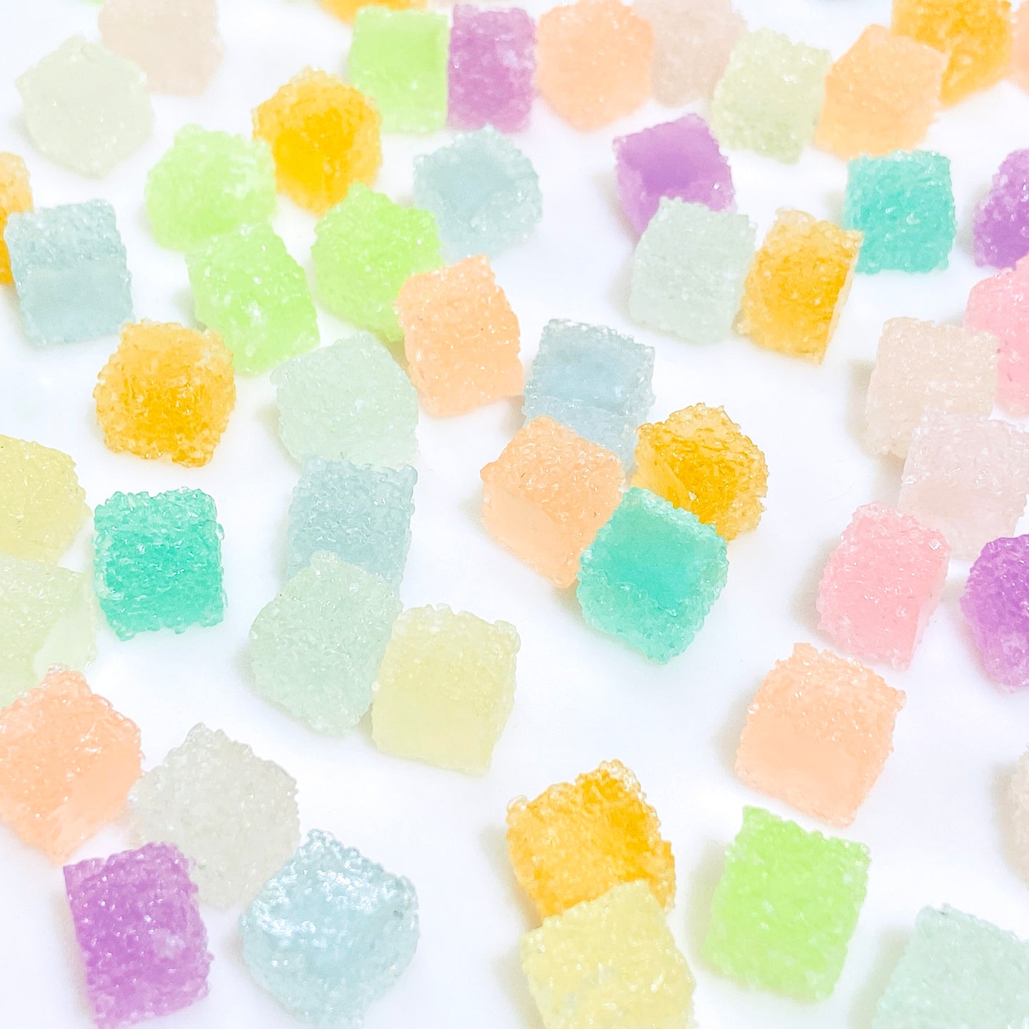 Luminous Sour Candy Cube Resin DIY Charms