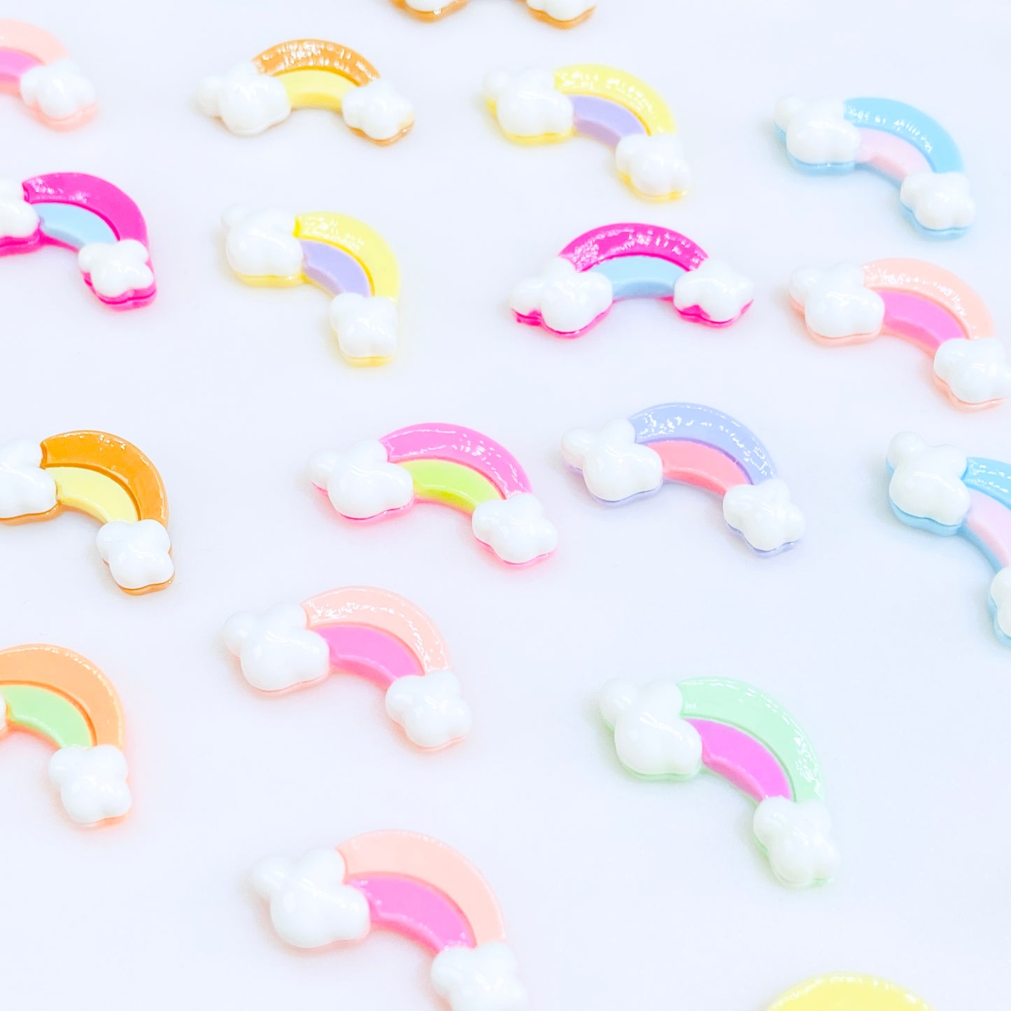 Rainbow Marshmallow Resin DIY Charms
