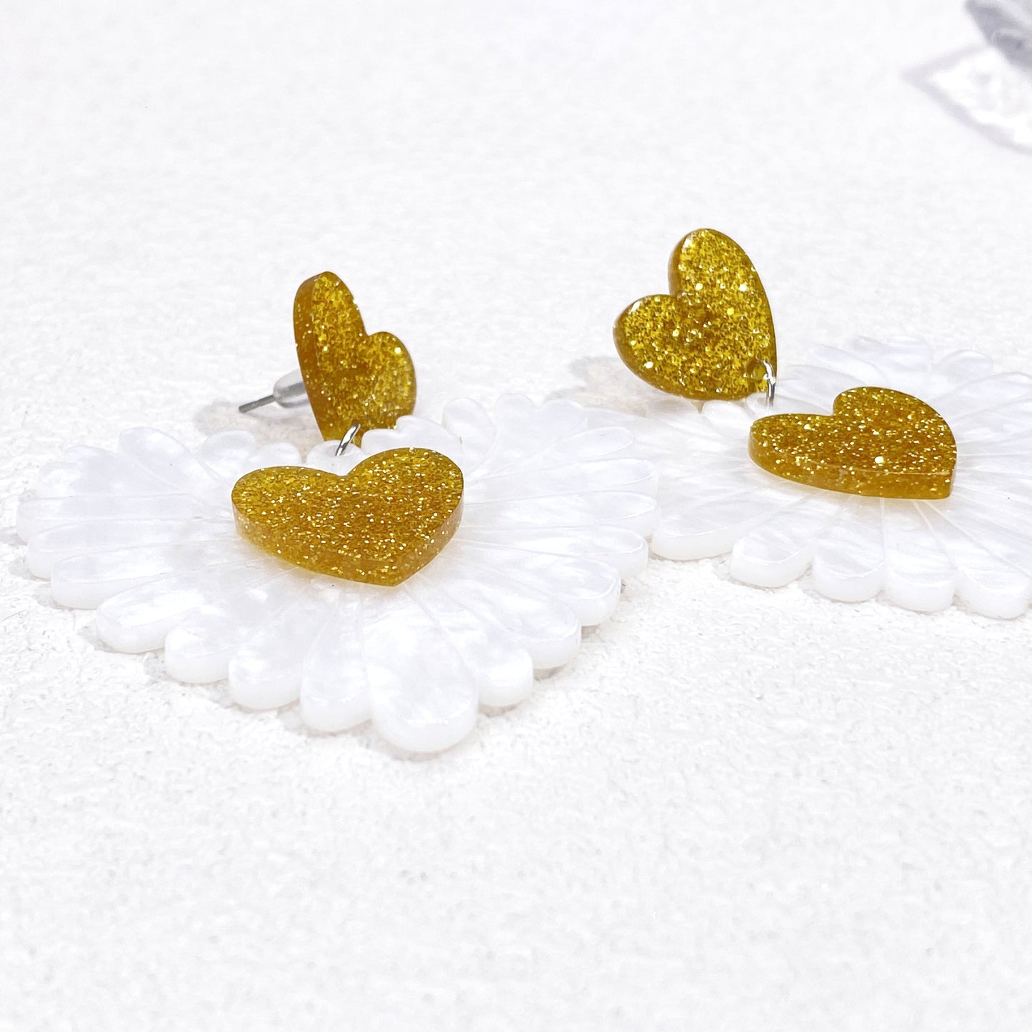 Flower Heart(Dream Flower With Aurora Color) Resin Costume Jewellery