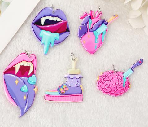 Purple Horror Acrylic DIY Charms