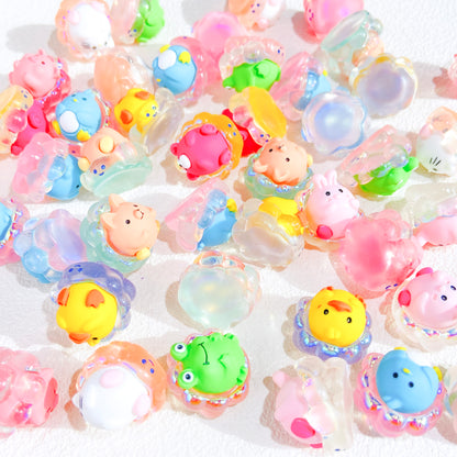 Luminous Cloud Sofa 3D Doll  Resin DIY Charms
