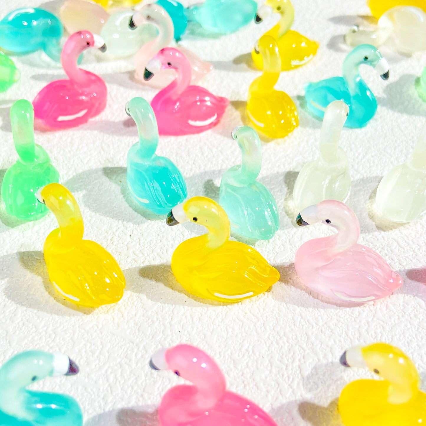 Luminous Flamingo  Resin DIY Charms