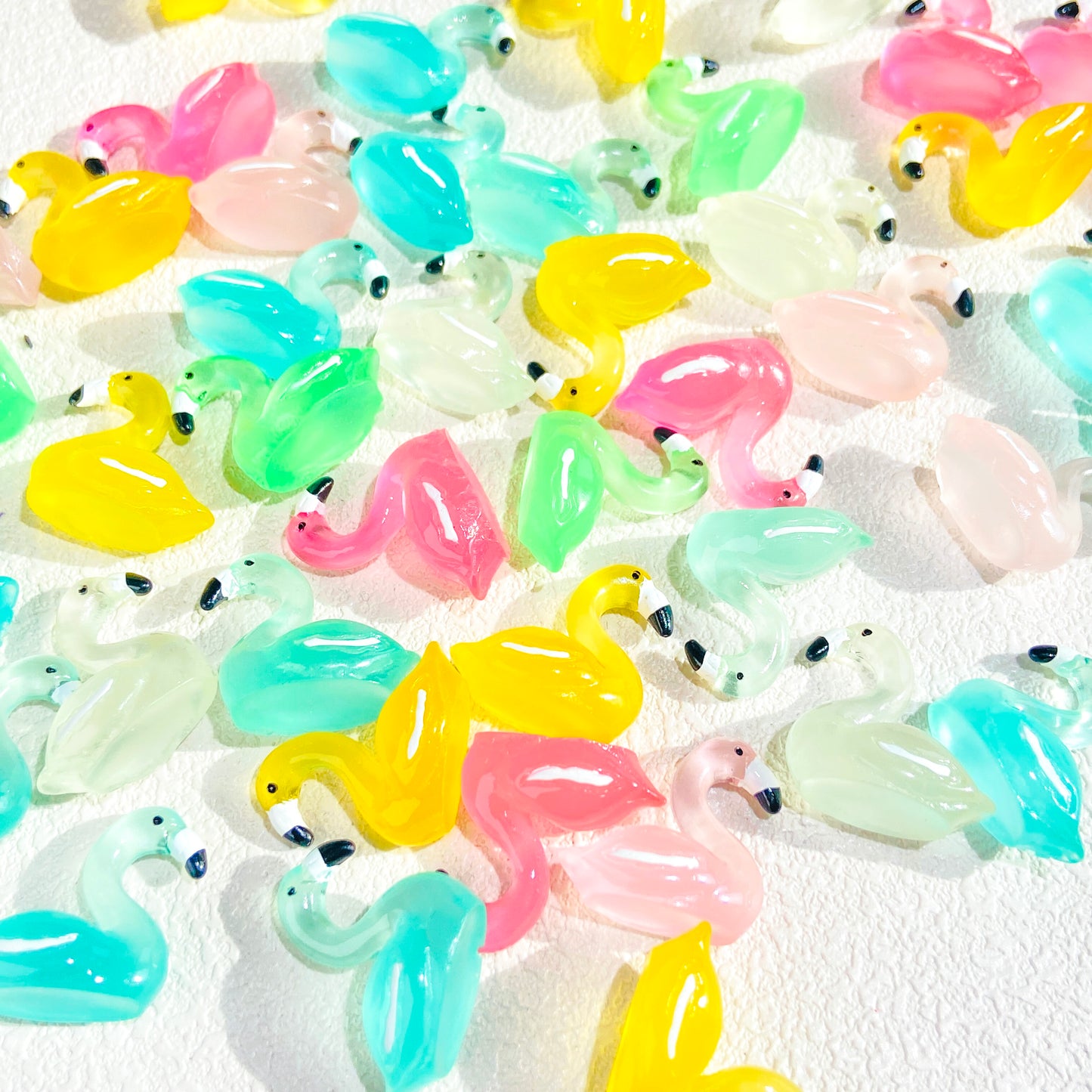 Luminous Flamingo  Resin DIY Charms
