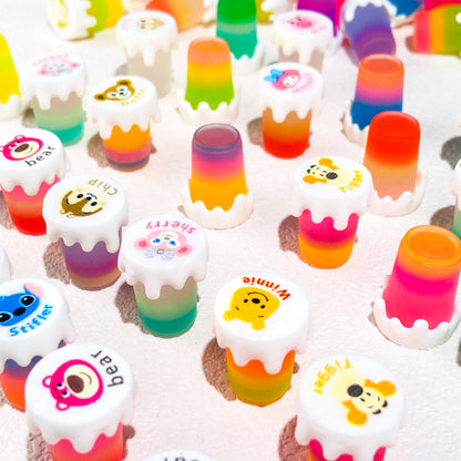 Luminous Tricolor Cream Cup Resin DIY Charms