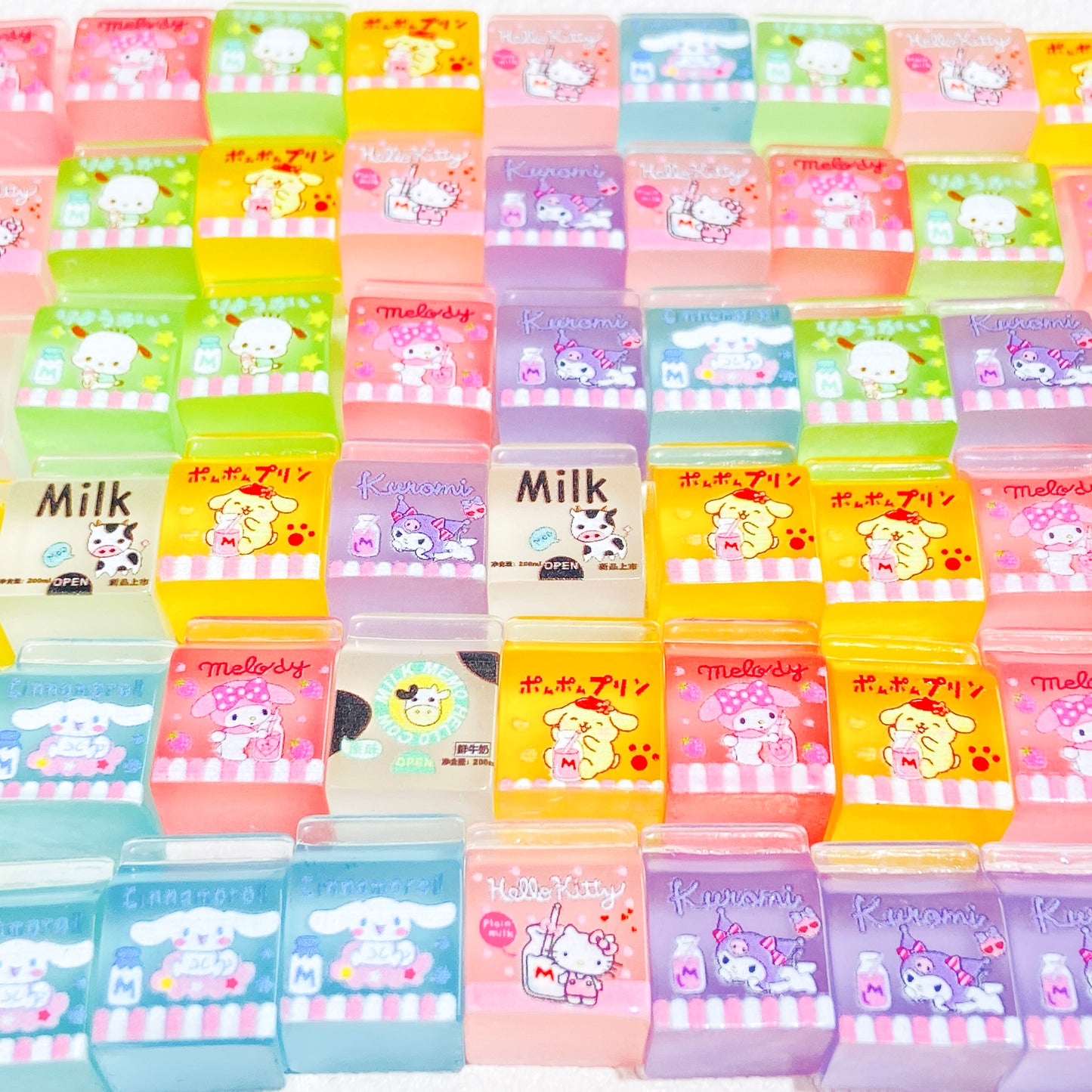 Cartoon Milk Carton Resin DIY Charms