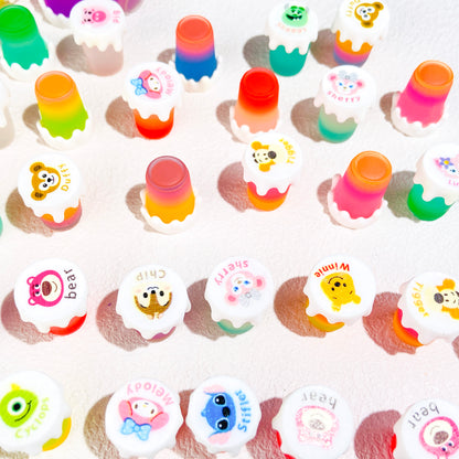 Luminous Tricolor Cream Cup Resin DIY Charms