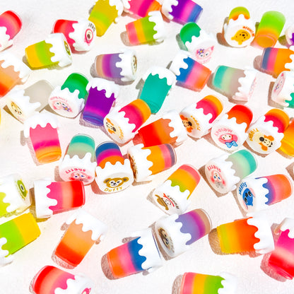 Luminous Tricolor Cream Cup Resin DIY Charms