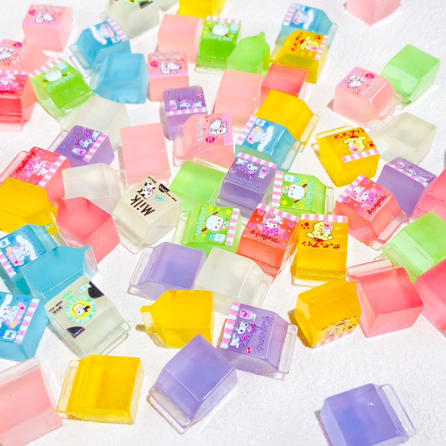 Cartoon Milk Carton Resin DIY Charms