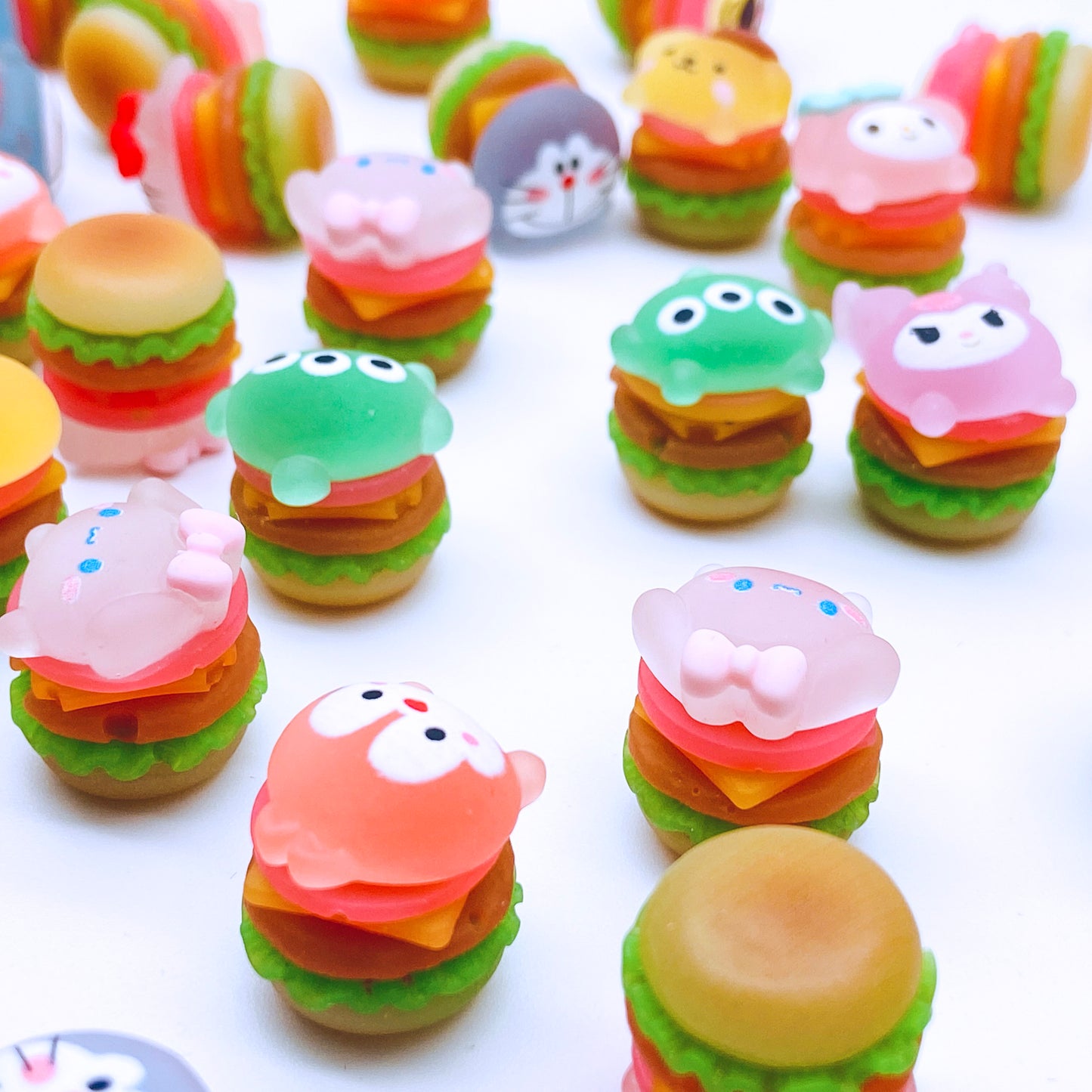 Luminous 3D Burgers Resin DIY Charms