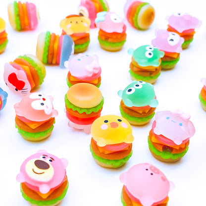 Luminous 3D Burgers Resin DIY Charms