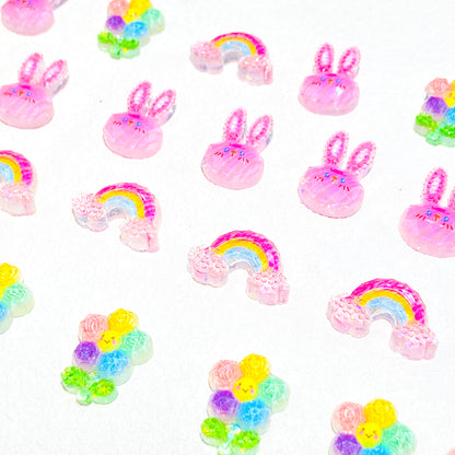 Glitter Crystal Spring Resin DIY Charms