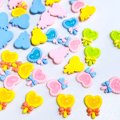 Heart Candy Lollipop Resin DIY Charms