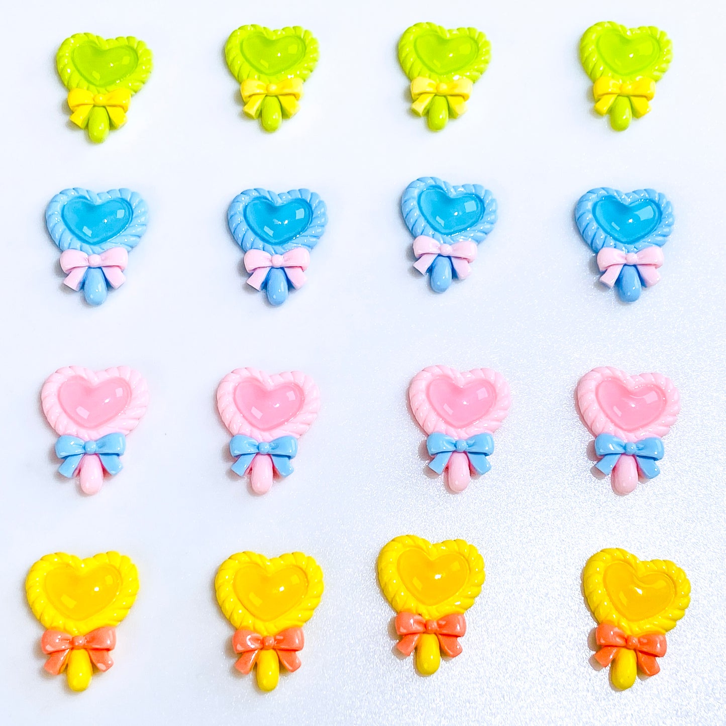 Heart Candy Lollipop Resin DIY Charms
