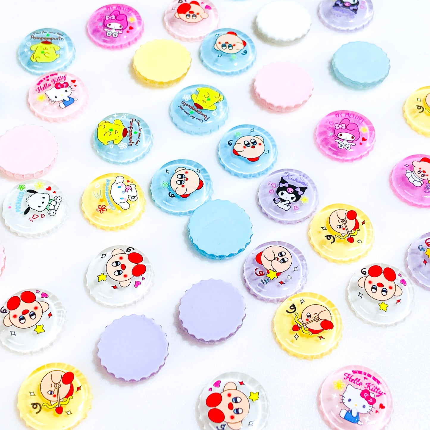 Cartoon  Bottle Caps Resin DIY Charms