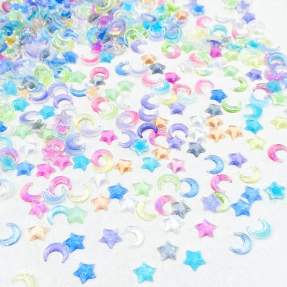 Translucent Galaxy (Star / Moon ) Resin DIY Charms