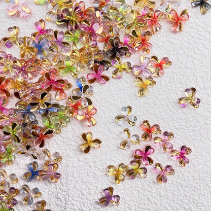 Metallic Pinwheel Flower Resin Charm