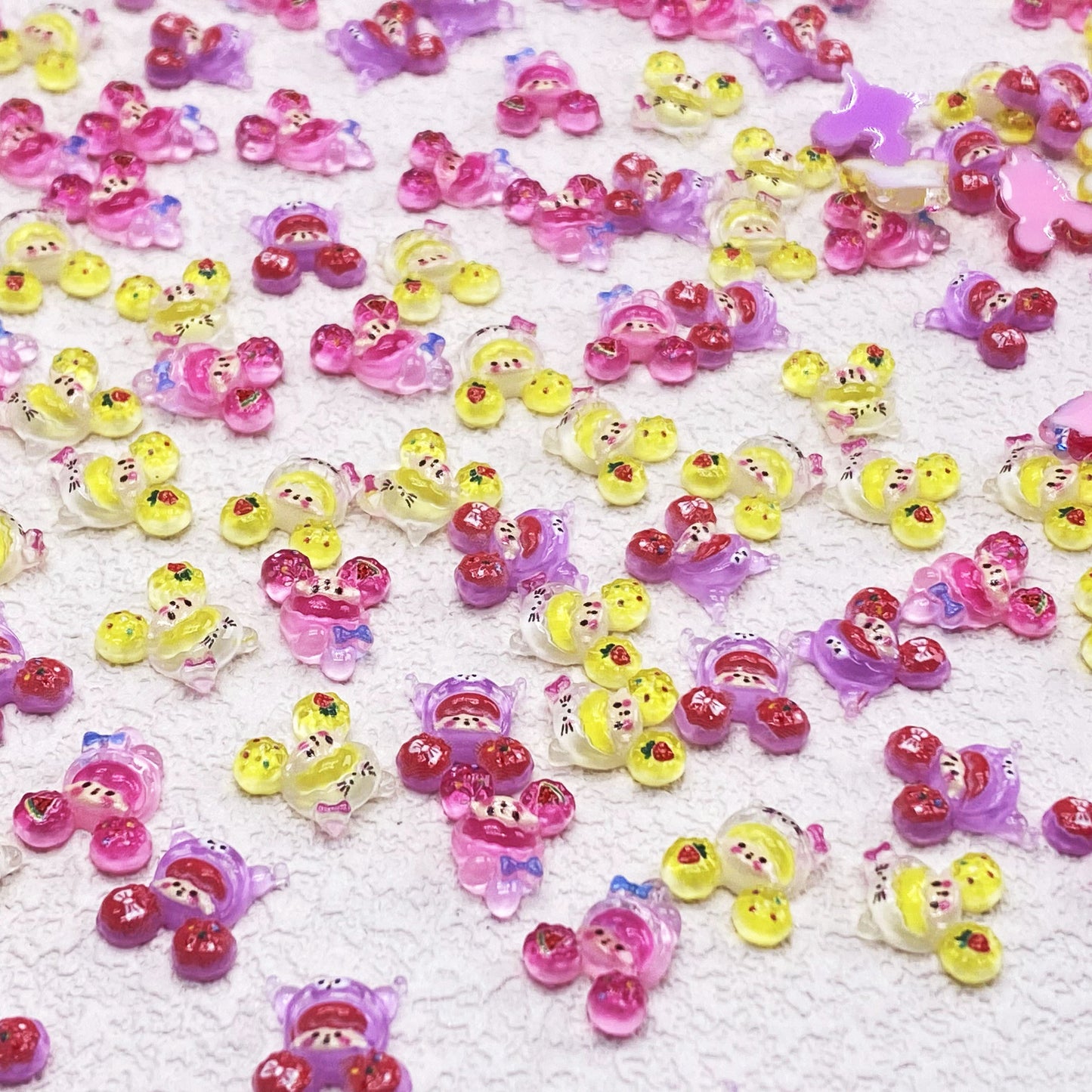 Tricolor Girl Resin Charm