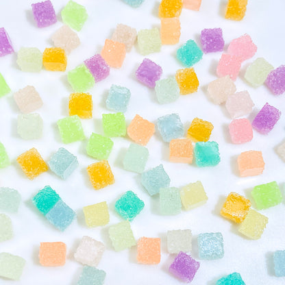 Luminous Sour Candy Cube Resin DIY Charms