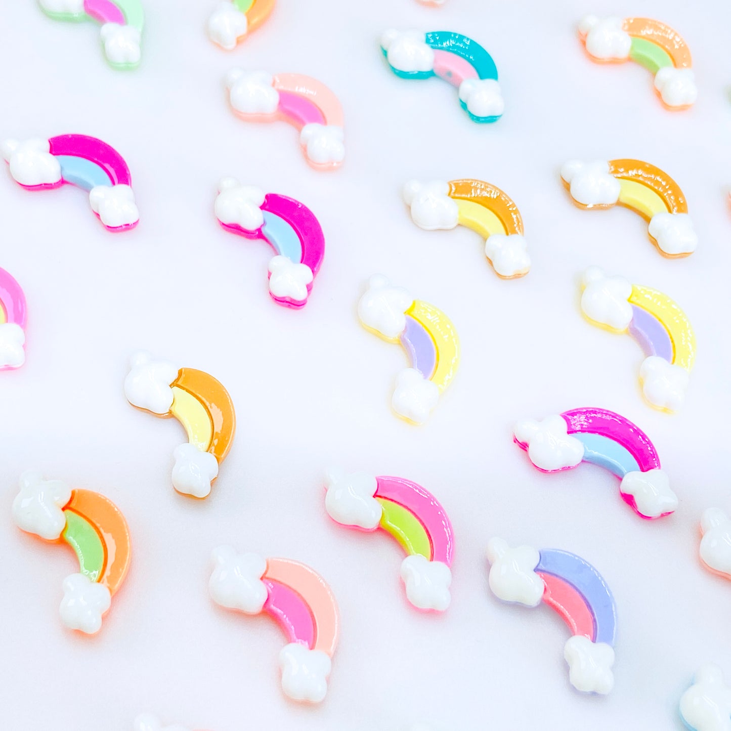 Rainbow Marshmallow Resin DIY Charms