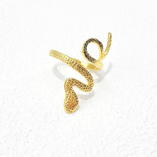 Golden snake ring Stainless Steel