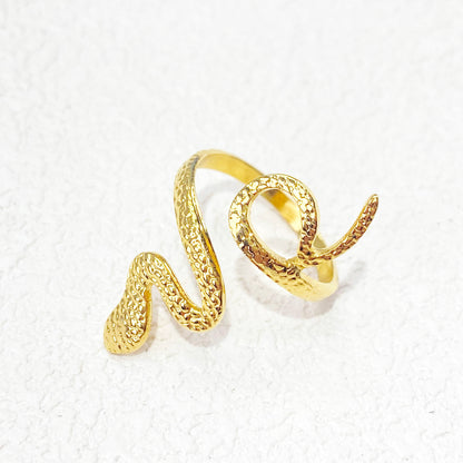 Golden snake ring Stainless Steel