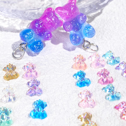 Gummy Bb Bear Blue Resin Costume Jewellery