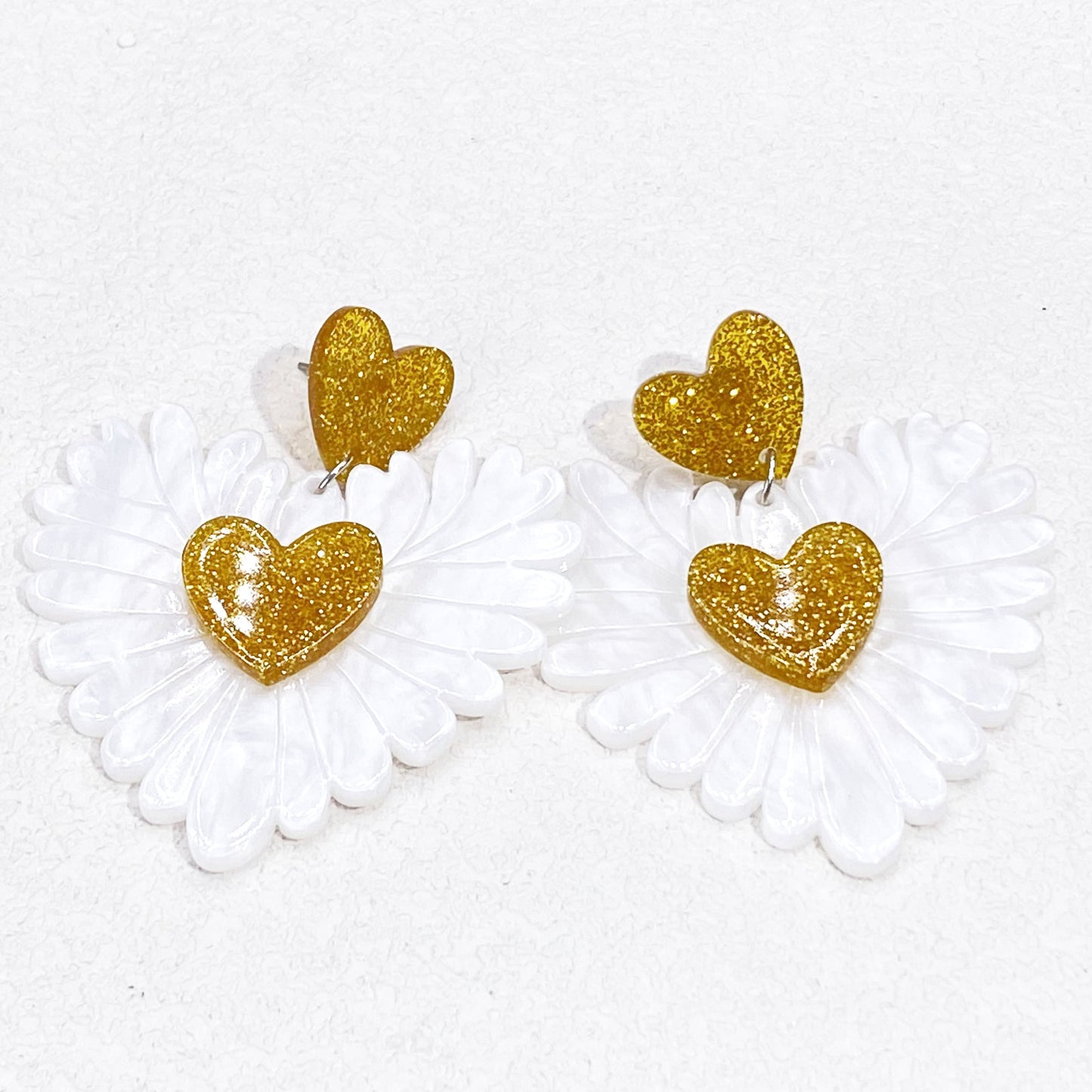 Flower Heart(Dream Flower With Aurora Color) Resin Costume Jewellery