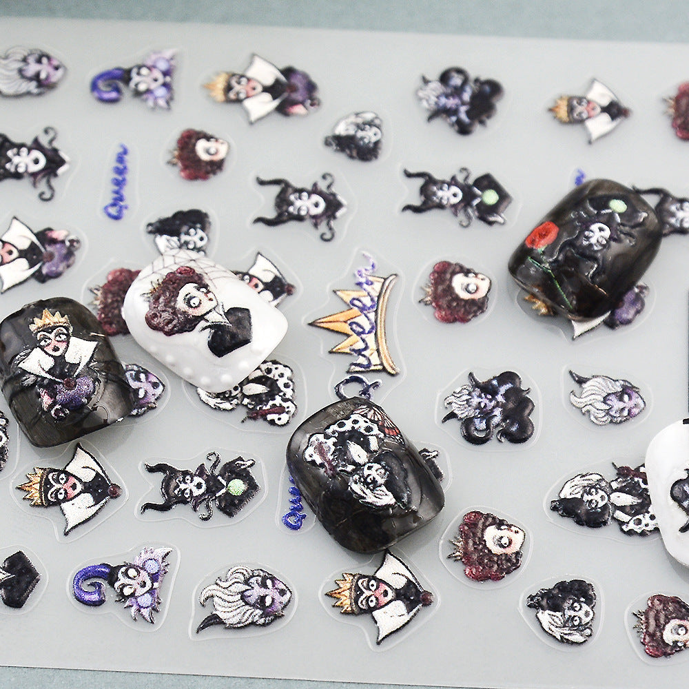 Gothic Cutie Nail Art Stickers 5D Embossed
