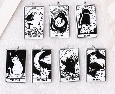 Midnight Cat Cute Acrylic DIY Charms