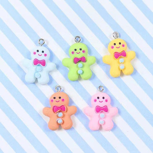 Gingerbread Man Resin DIY Charms