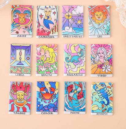 Zodiac Signs Cute Acrylic DIY Charms
