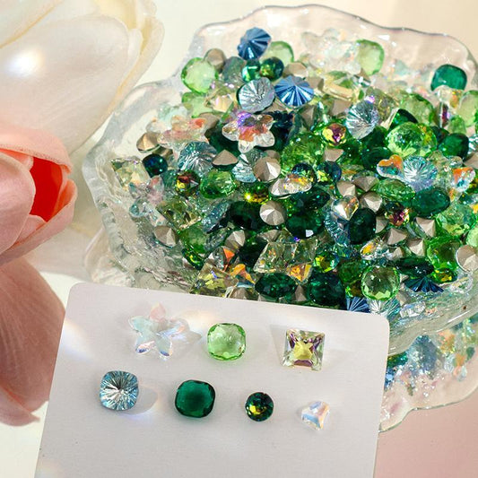 Verdant Gleam Glass Diamond DIY Supplies